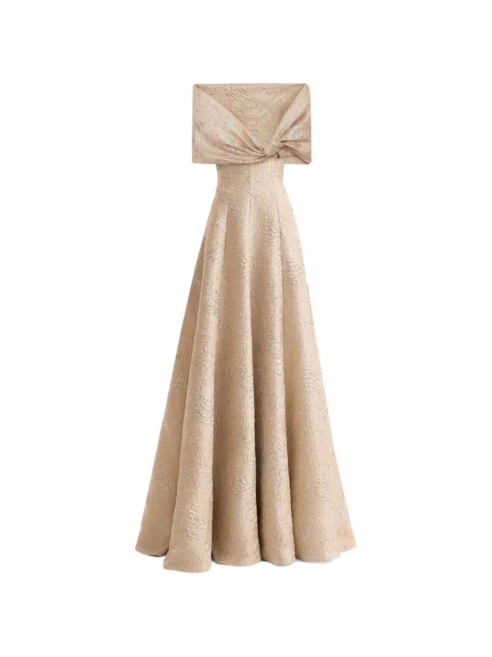 Gemy Maalouf off-shoulder jacquard maxi dress - Toni neutri