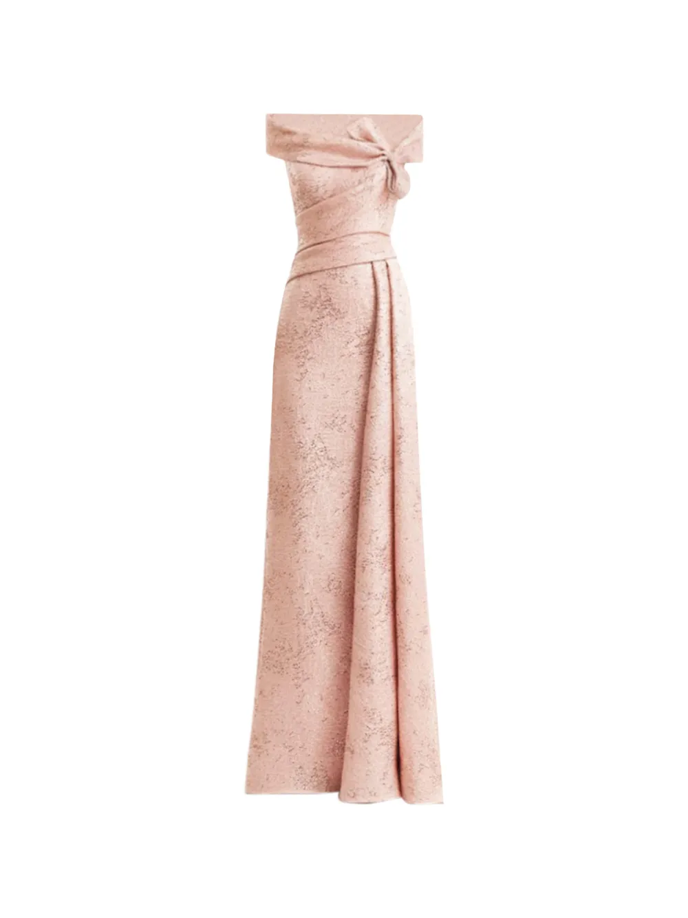 Gemy Maalouf off-shoulder bow-detail gown - Rosa