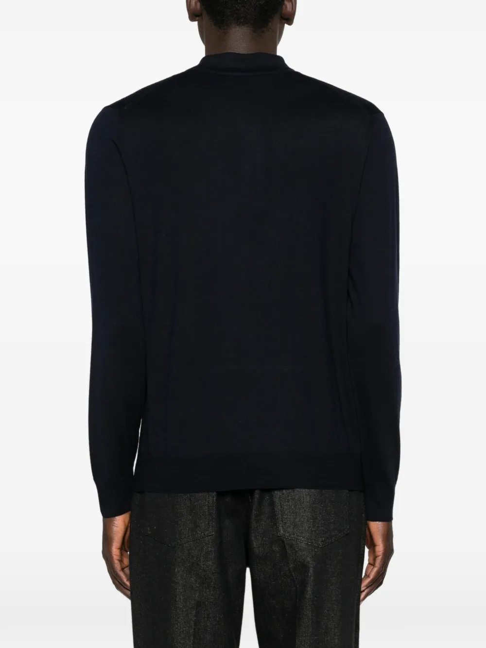 Corneliani zip knitted polo shirt - Blauw