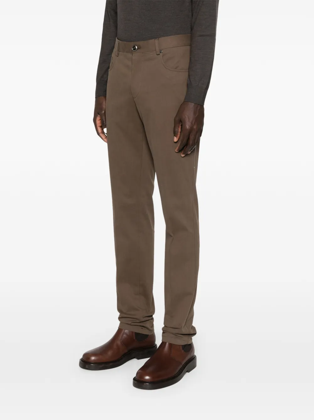  Corneliani Five-pocket Trousers - Brown 