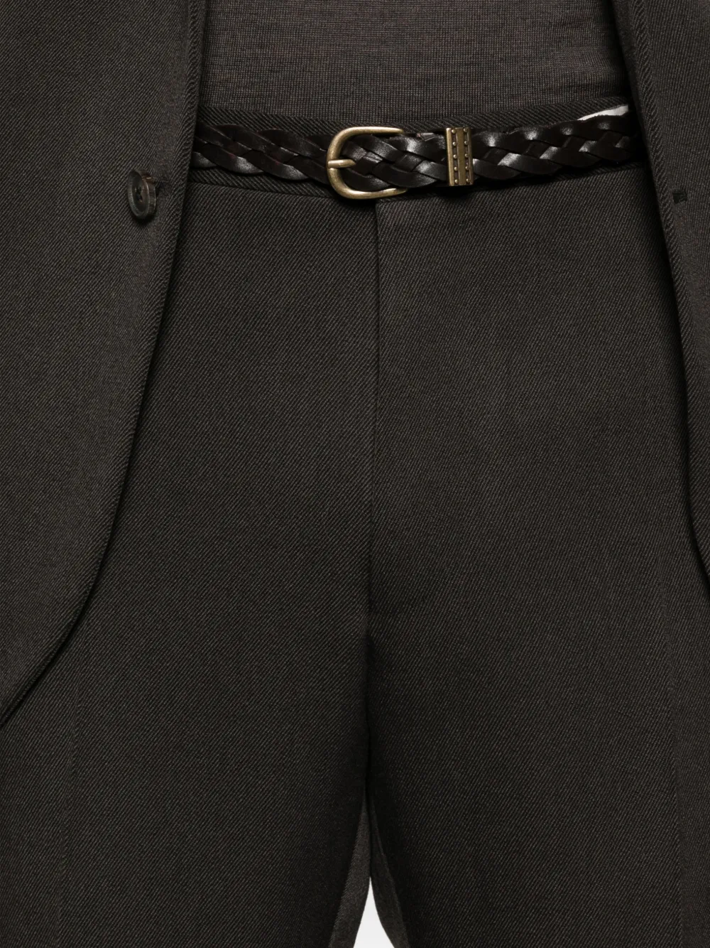 Corneliani Broek met zak en riemlus Bruin