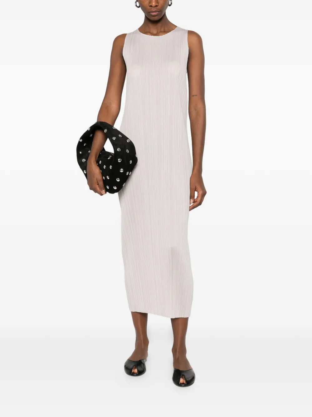 Pleats Please Issey Miyake pleated dress - Beige