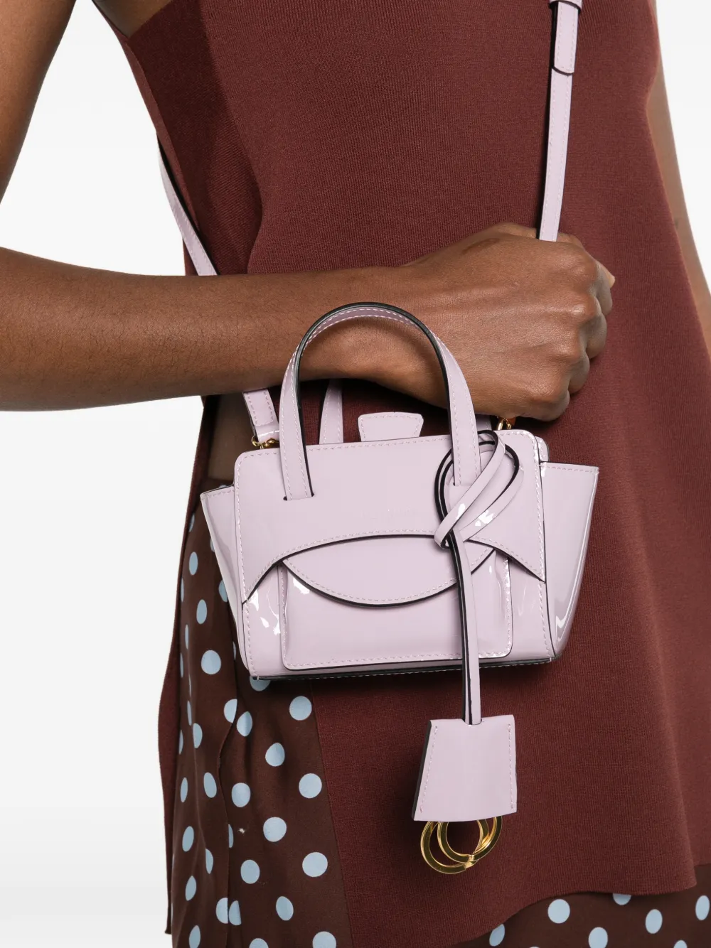 HIDESINS detachable-strap mini tote bag - Roze