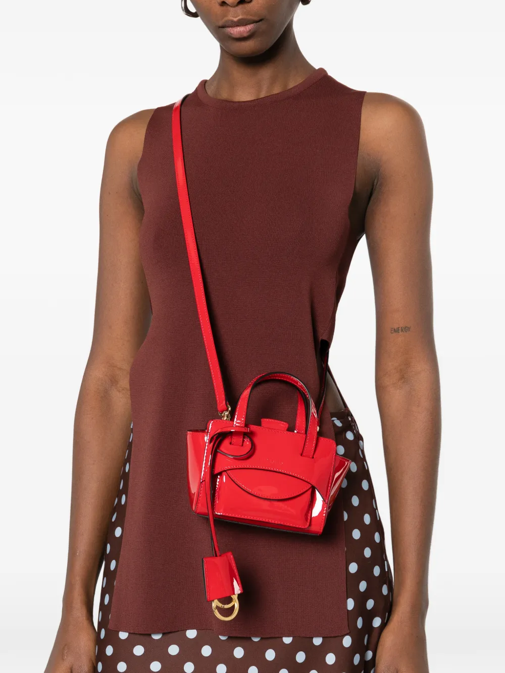 HIDESINS top-handle mini tote bag - Rood