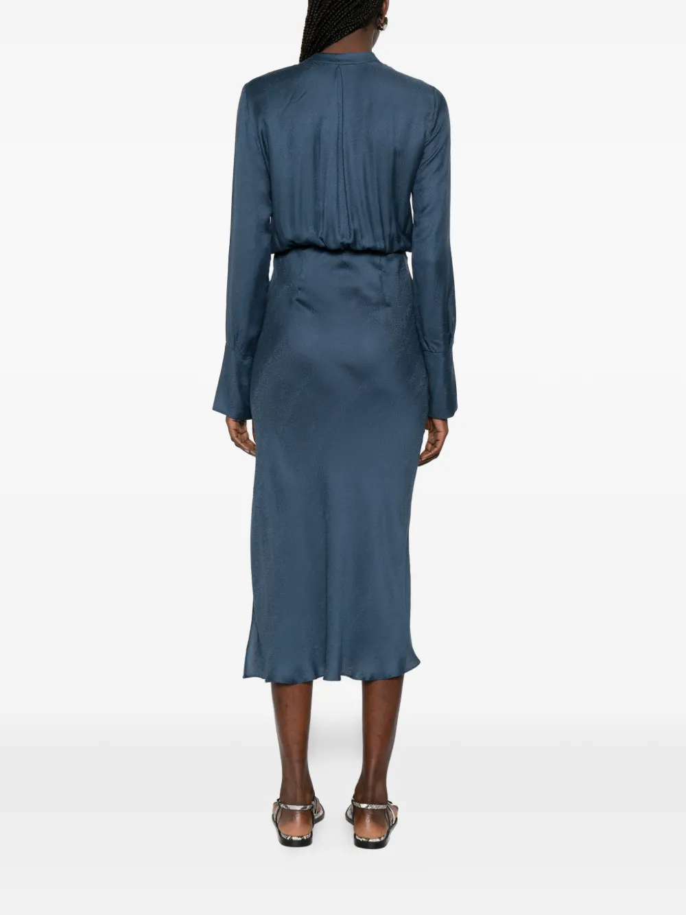Patrizia Pepe Gedrapeerde midi-jurk Blauw