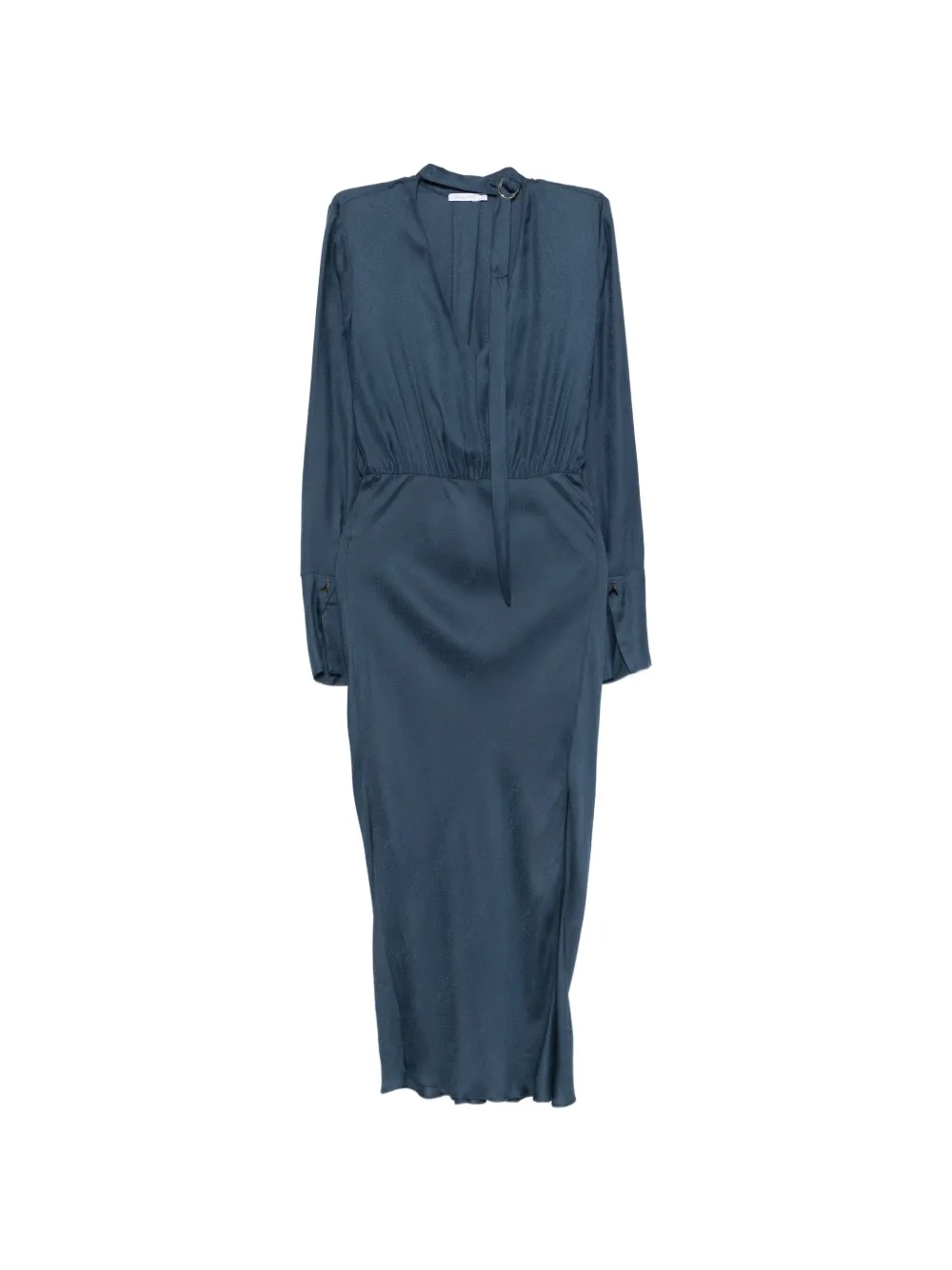 Patrizia Pepe draping fluid midi dress - Blu