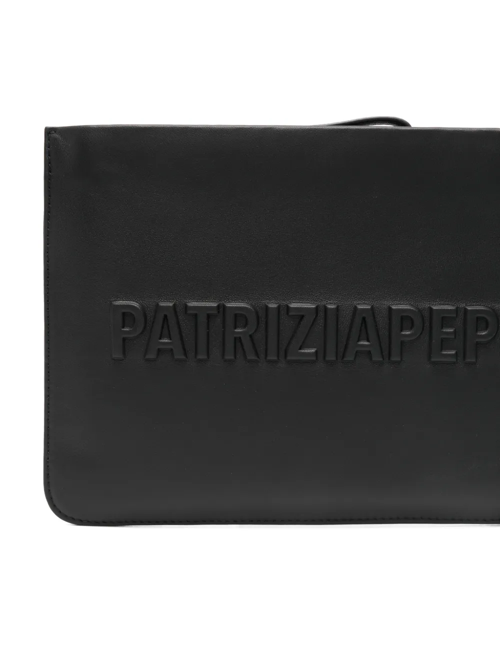 Patrizia Pepe (IM)Perfection leren clutch met reliëf Zwart
