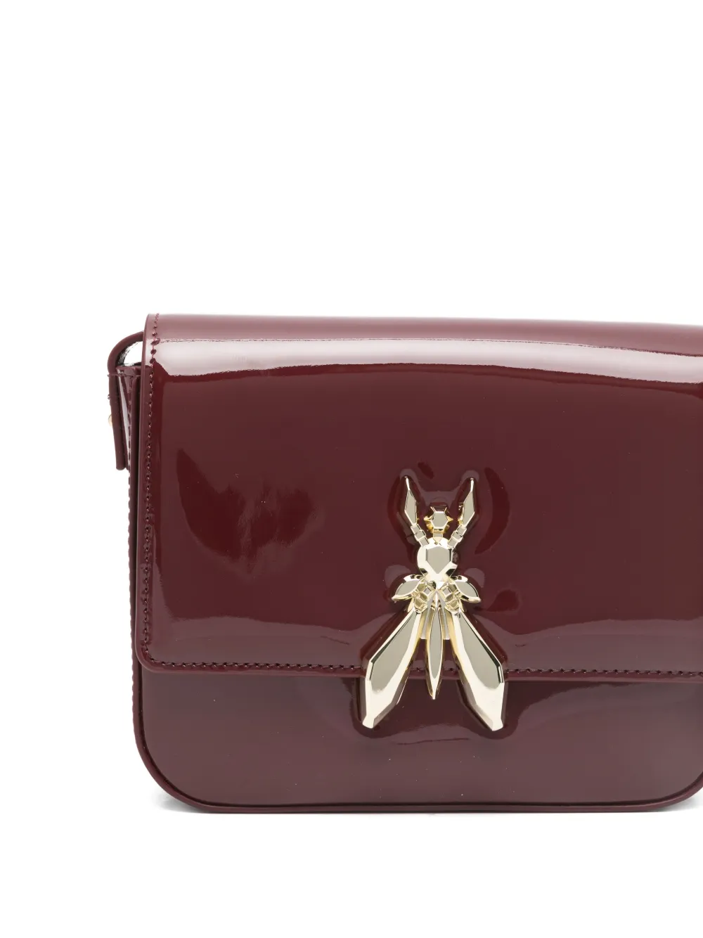  Patrizia Pepe Essential Fly Leather Shoulder Bag - Red 