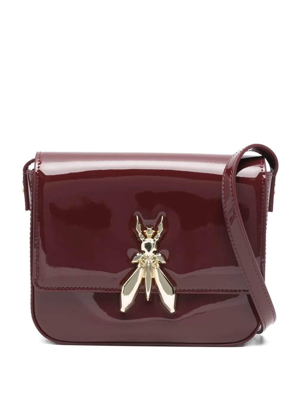 Patrizia Pepe Essential Fly leather shoulder bag - Rosso