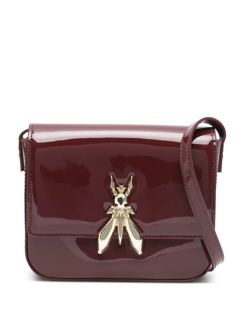 Patrizia Pepe Essential Fly leather shoulder bag - Rosso