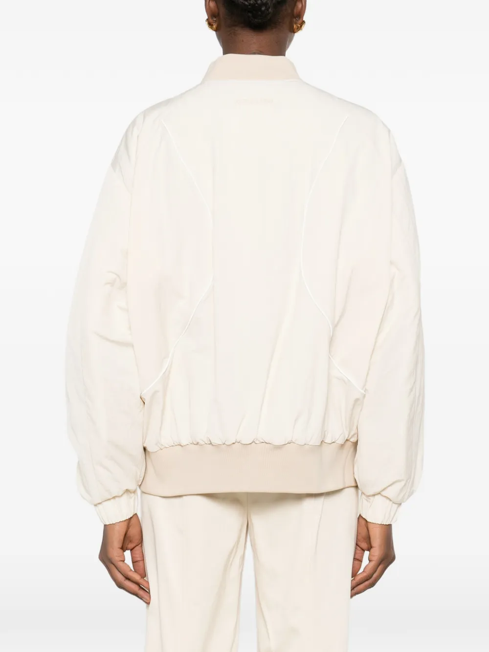 Patrizia Pepe Bomberjack met vlakken Beige
