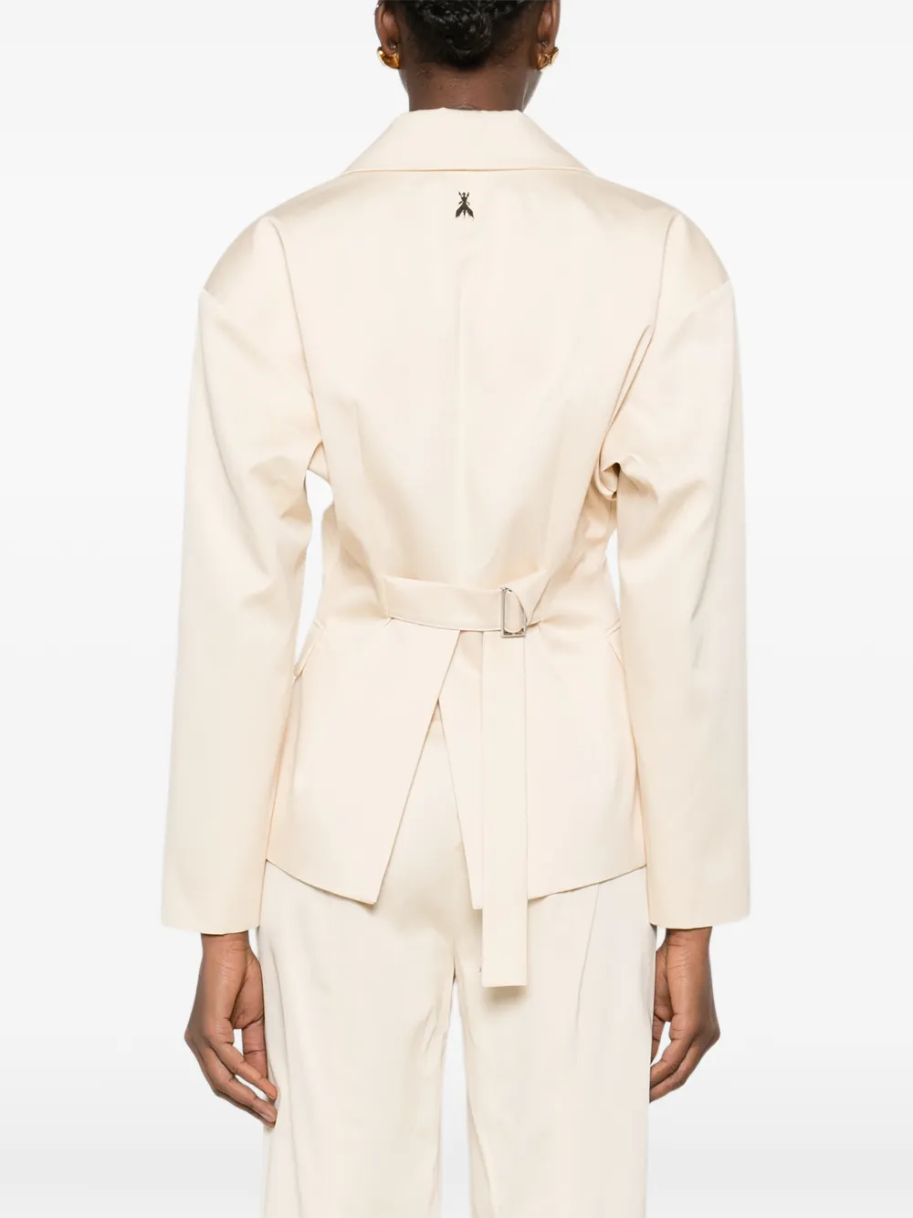Patrizia Pepe Getailleerde blazer met ceintuur Beige