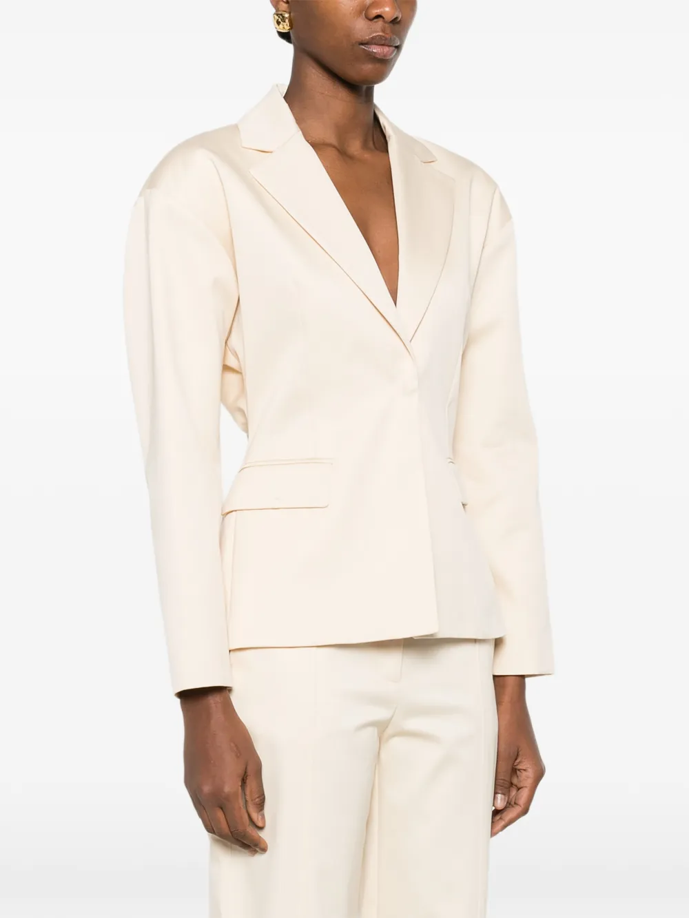  Patrizia Pepe Slim Belted Blazer - Neutrals 