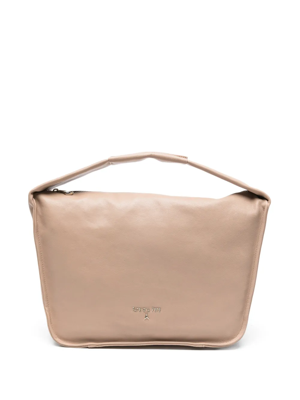 Patrizia Pepe medium leather tote bag - Toni neutri