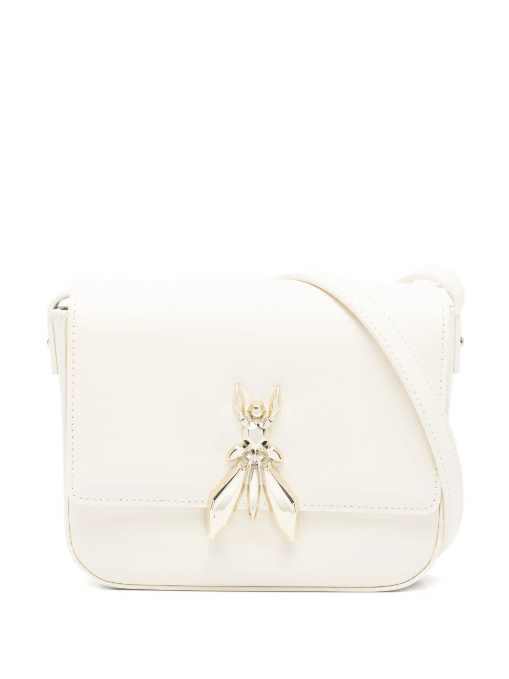Patrizia Pepe logo leather shoulder bag - Toni neutri