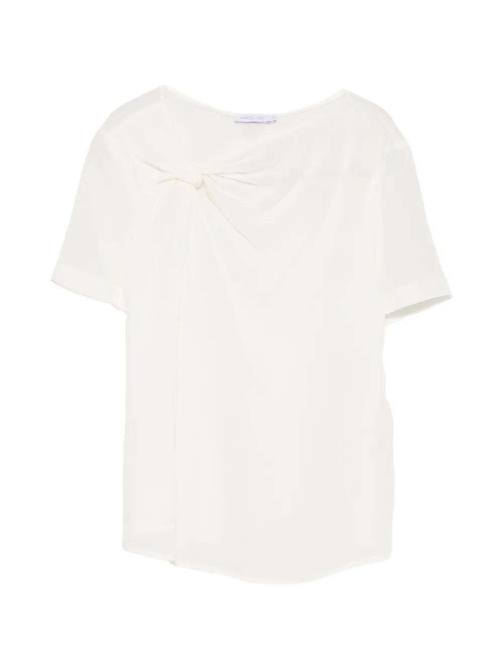 Patrizia Pepe asymmetric short-sleeve top - Bianco