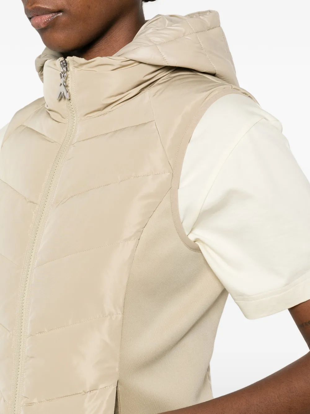 Hooded Sleeveless Down Gilet