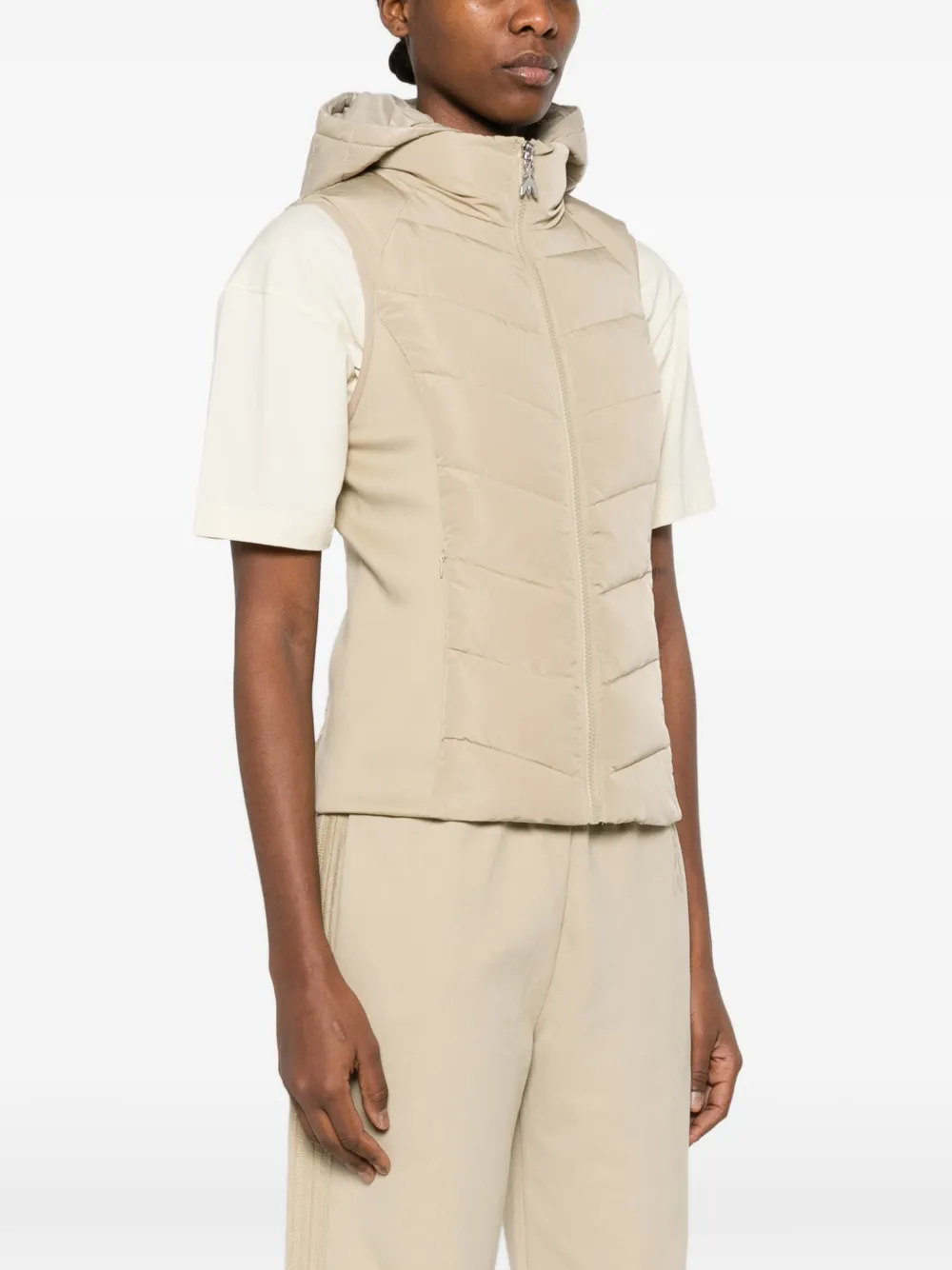 Hooded Sleeveless Down Gilet
