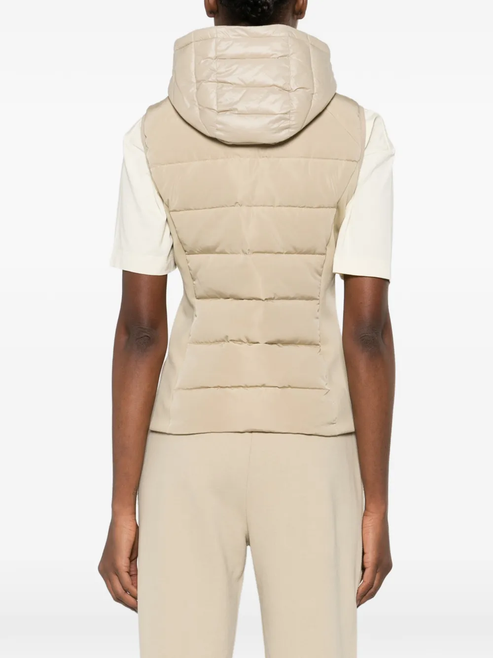 Hooded Sleeveless Down Gilet
