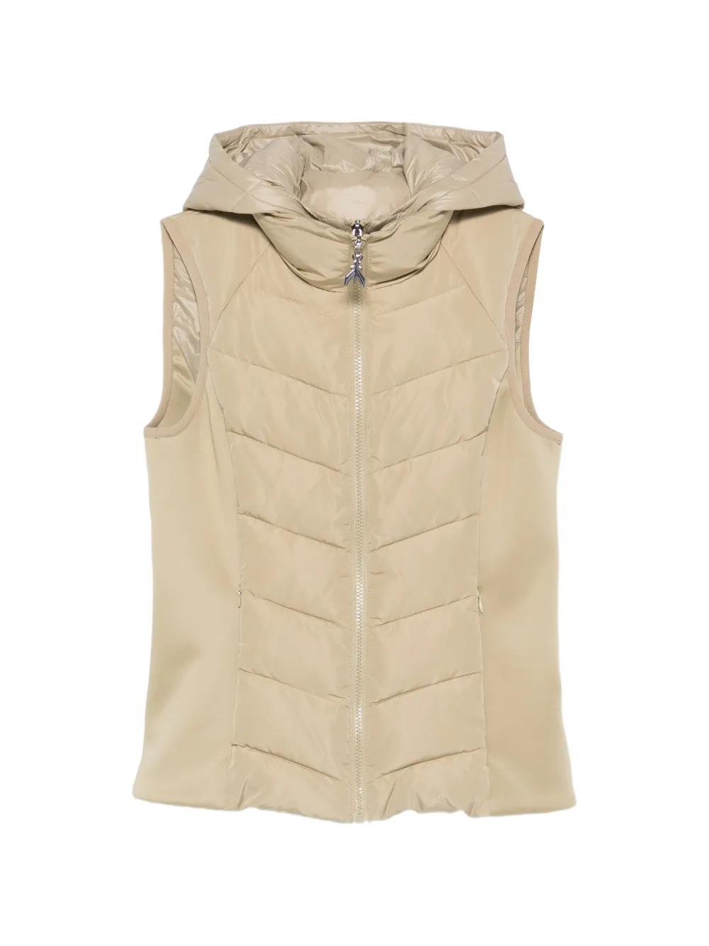 Patrizia Pepe hooded sleeveless down gilet - Toni neutri