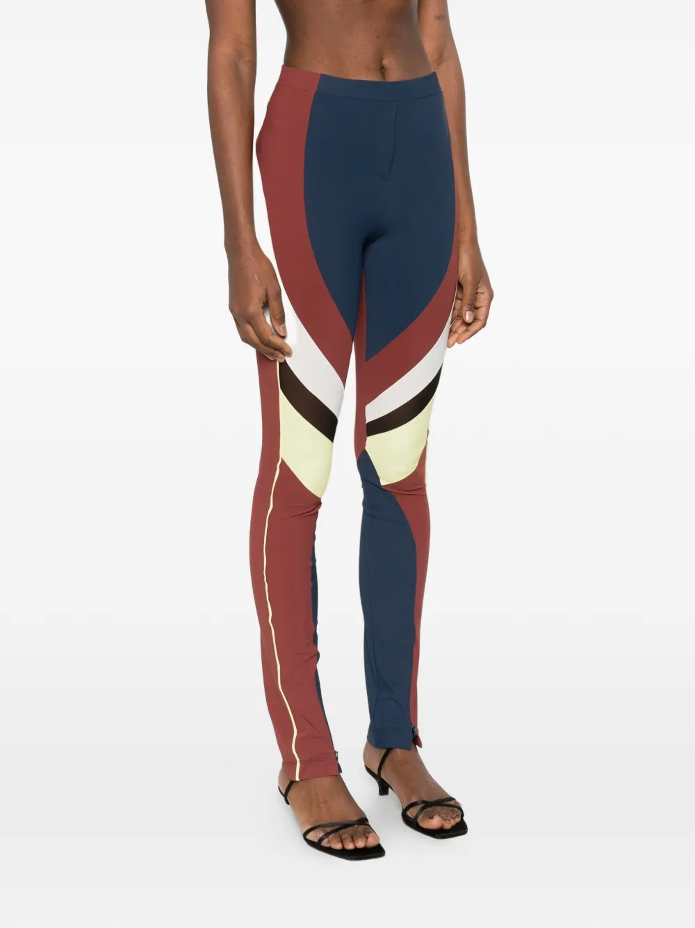 Patrizia Pepe Legging met colourblocking Blauw