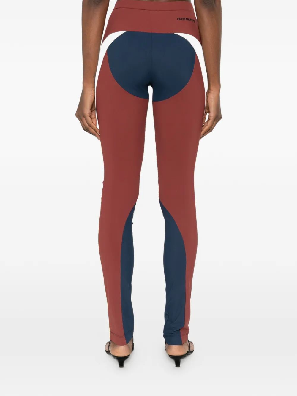 Patrizia Pepe Legging met colourblocking Blauw
