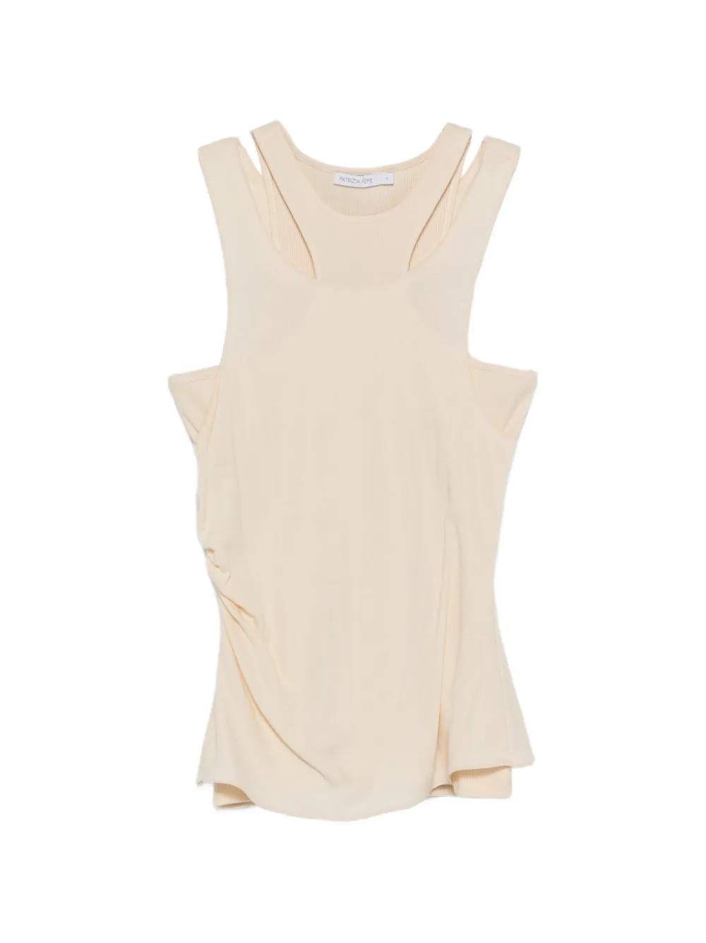 Patrizia Pepe double-layer tank top - Toni neutri