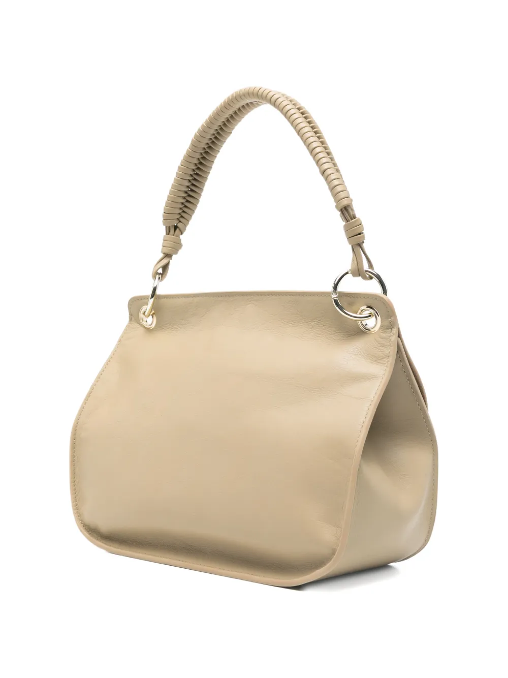 Patrizia Pepe Soft Essential Fly leren schoudertas Beige