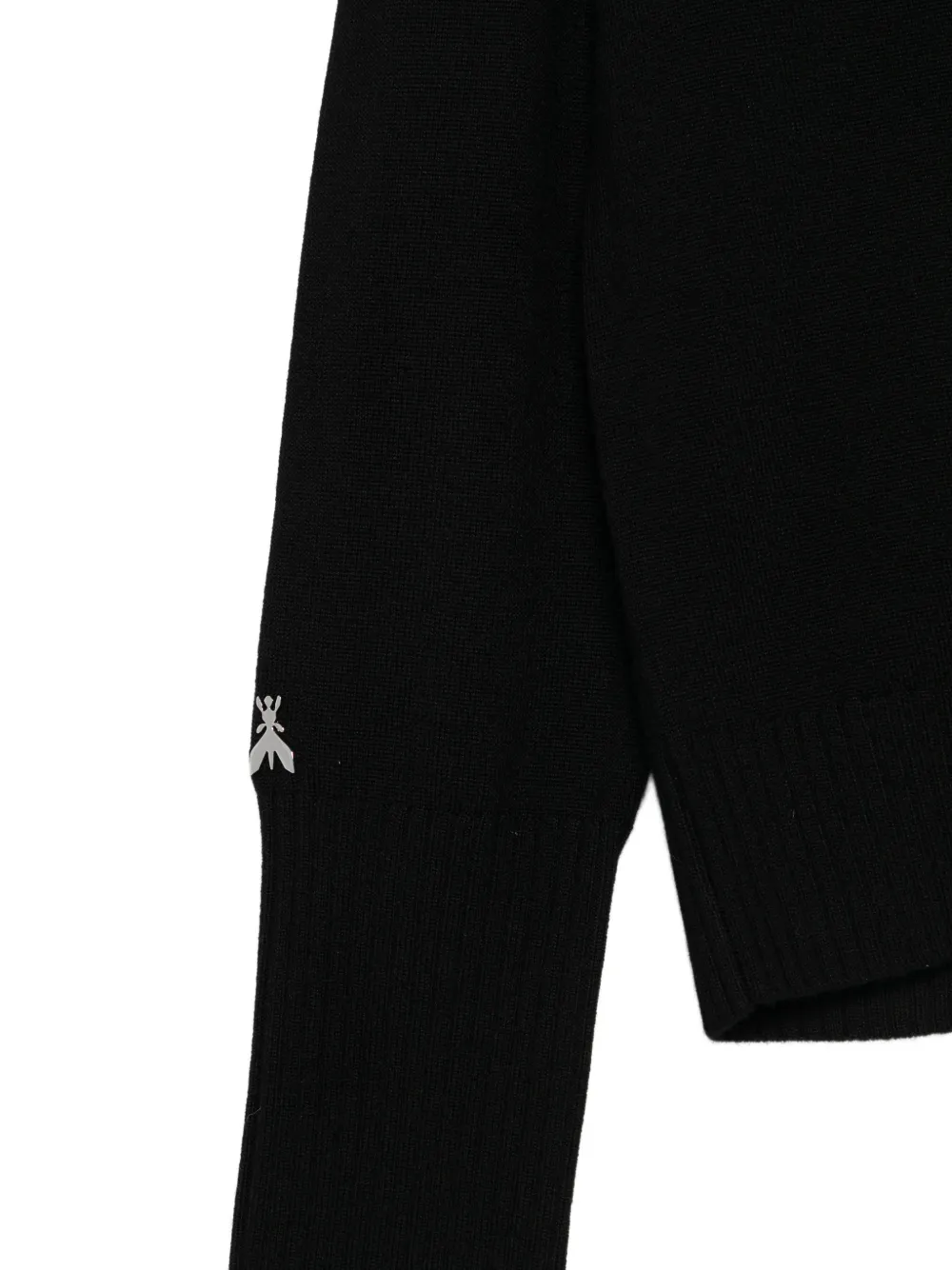  Patrizia Pepe V-neck Long-sleeve Sweater - Black 