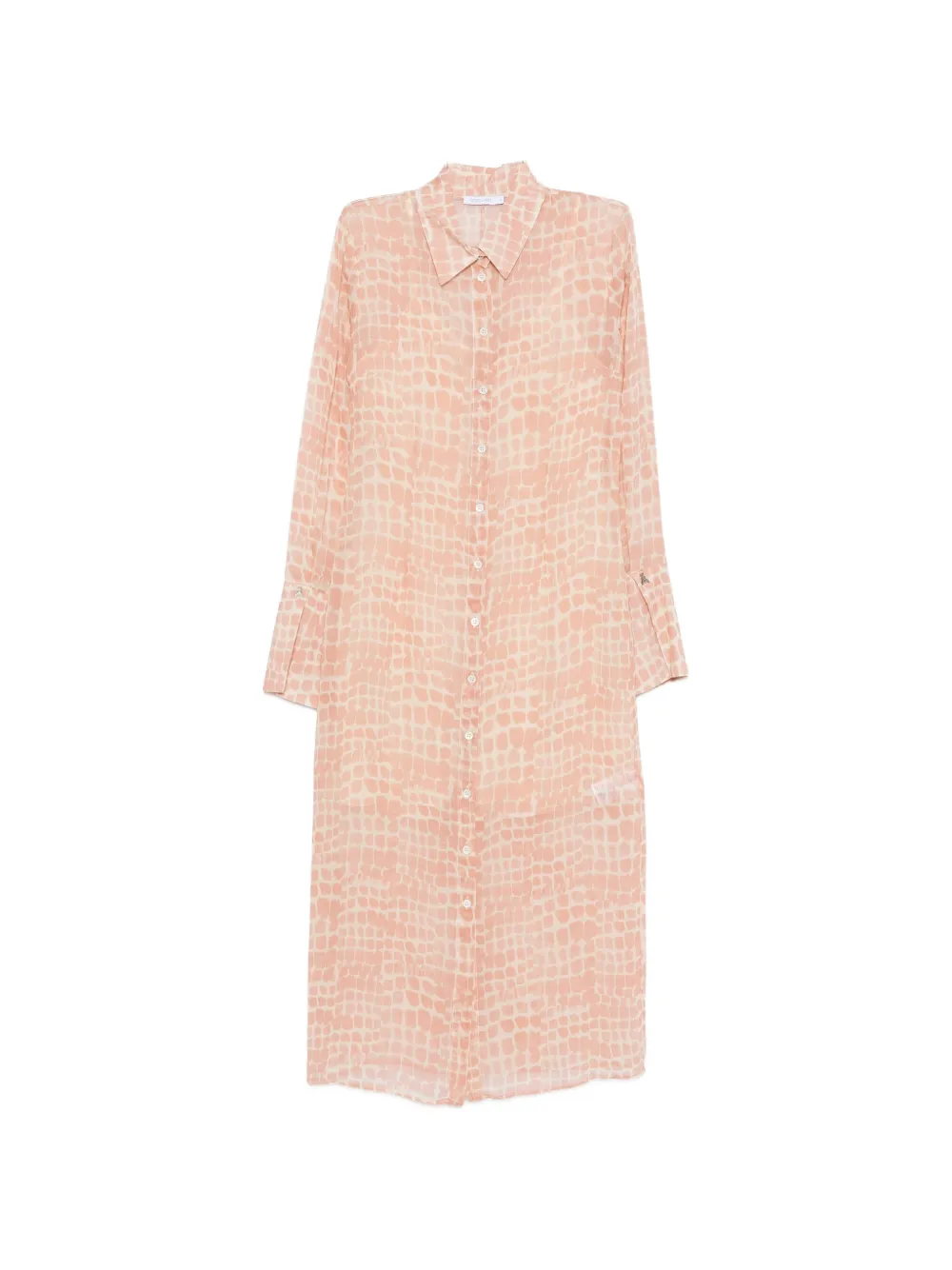 Patrizia Pepe croco-print midi shirt dress - Rosa