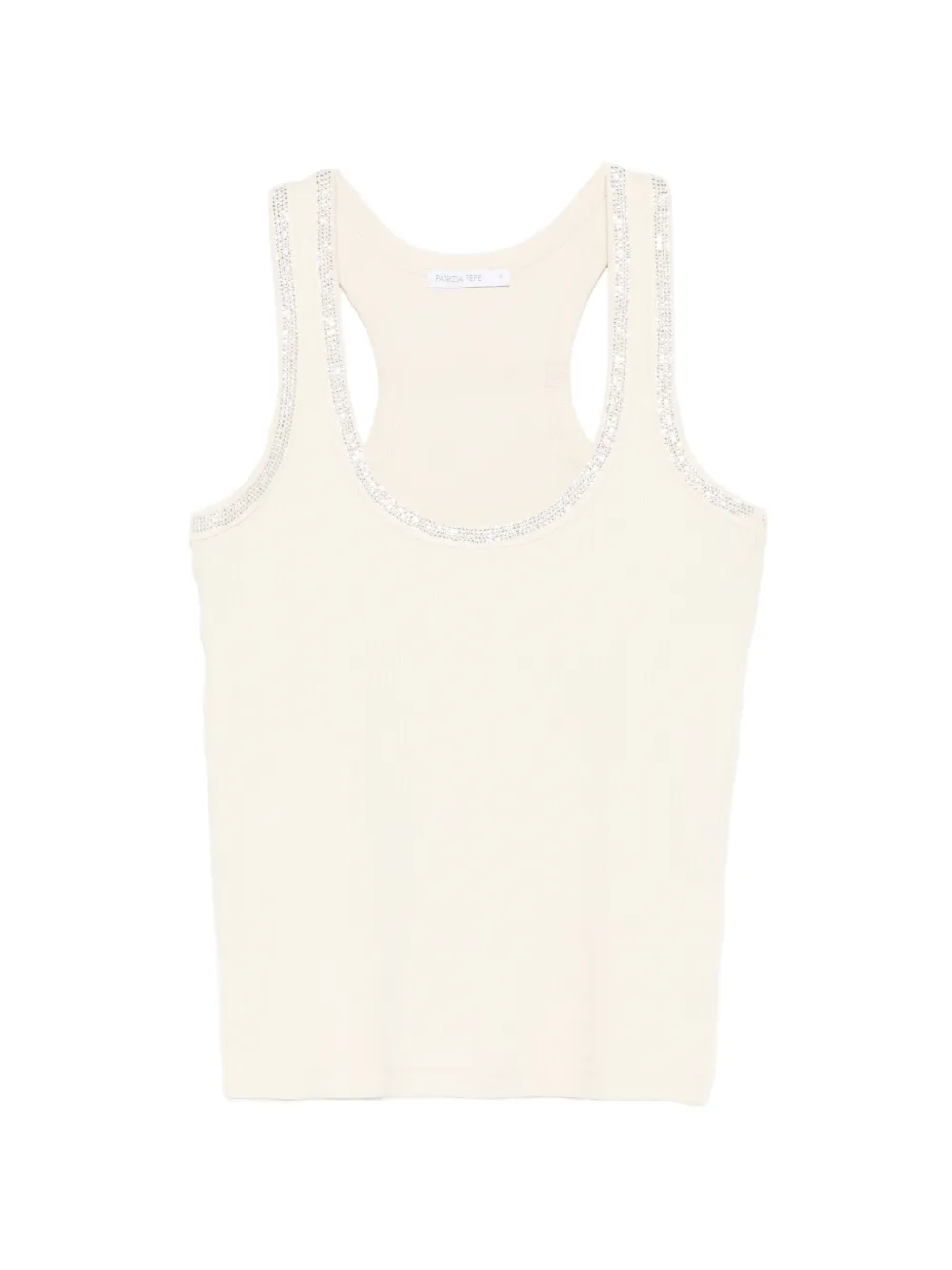 Patrizia Pepe rhinestone-embellished tank top - Toni neutri