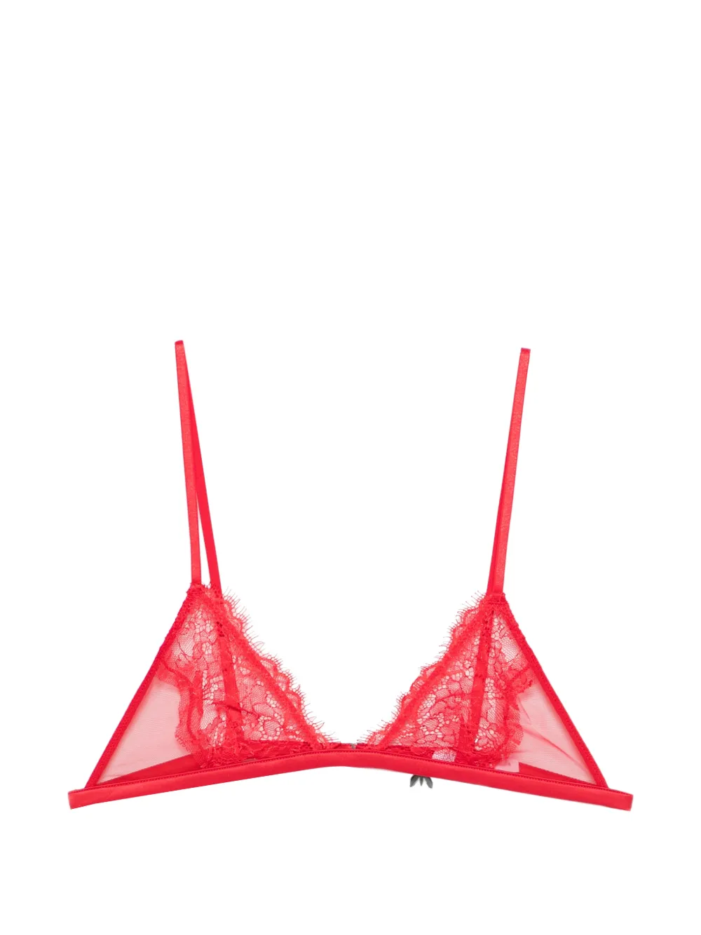 Patrizia Pepe lace triangle bra - Rosso