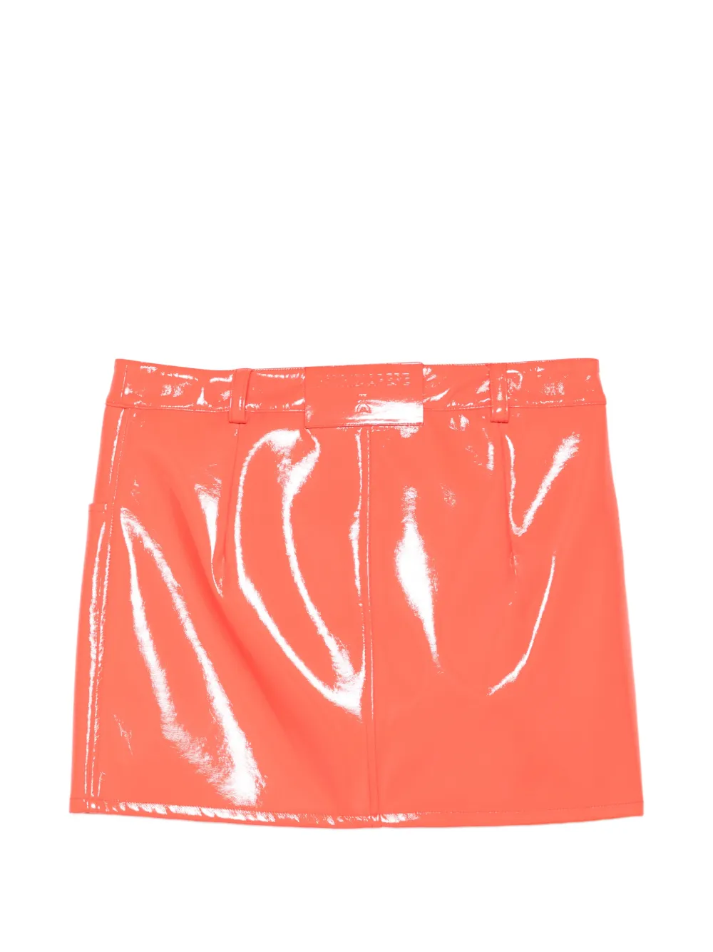 Patrizia Pepe Mini-rok met glanzend effect Oranje
