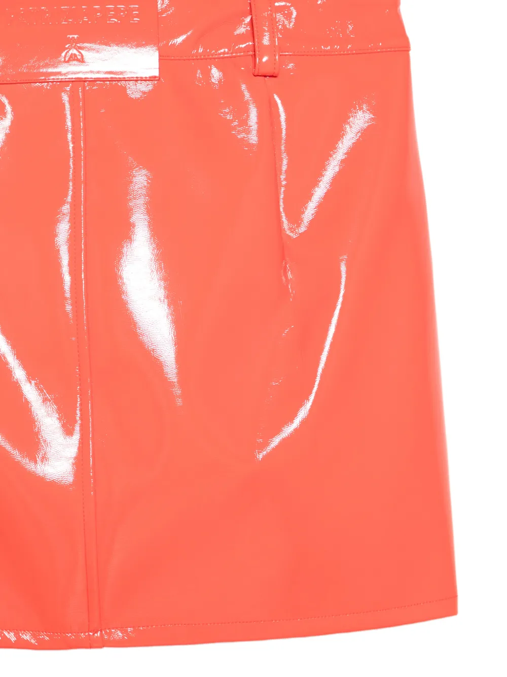 Patrizia Pepe Mini-rok met glanzend effect Oranje