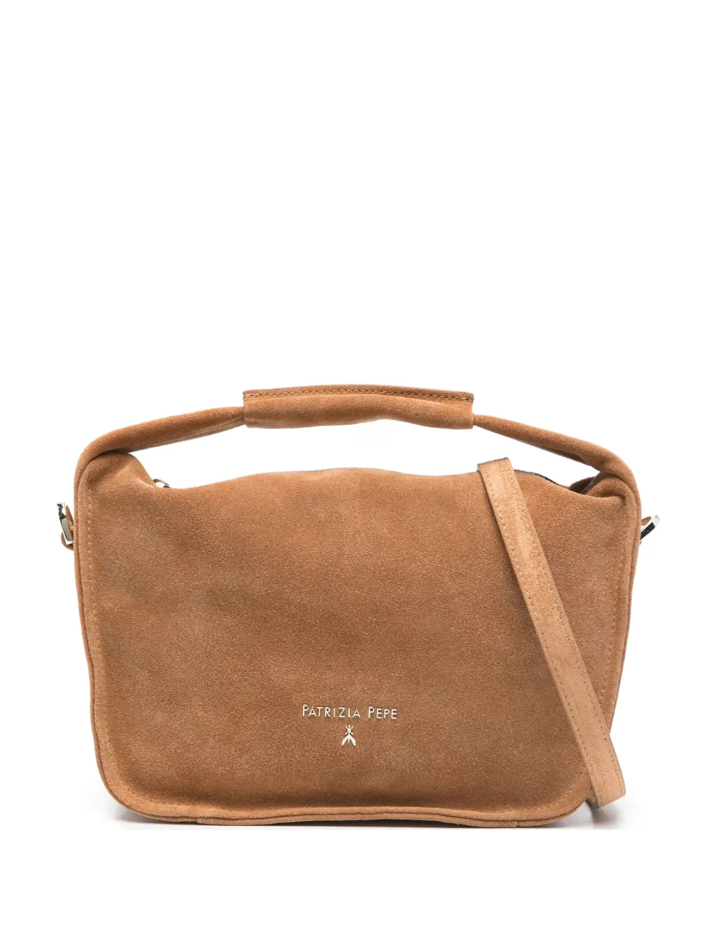 Patrizia Pepe small suede tote bag - Marrone