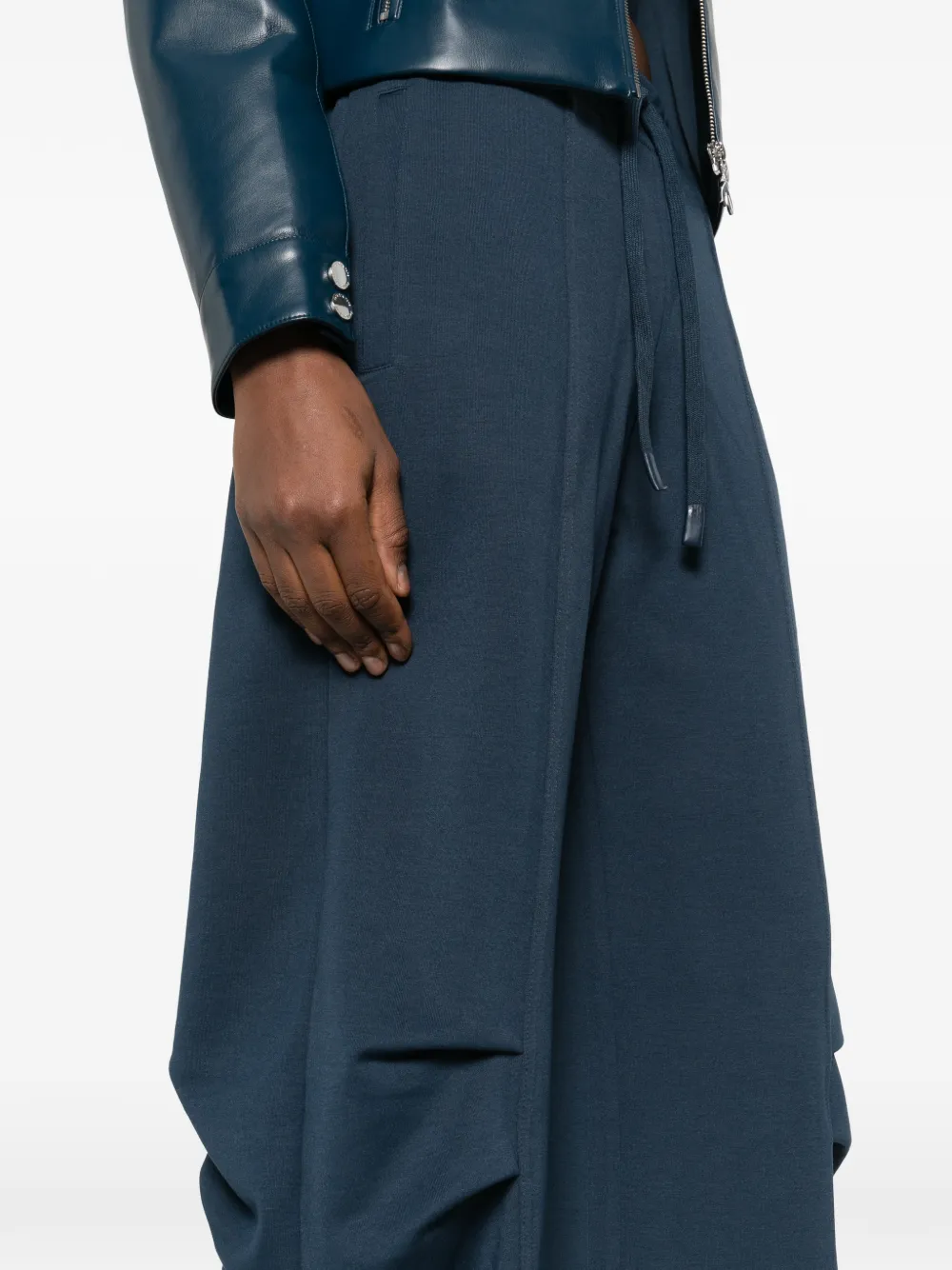 Patrizia Pepe Fleece oversized trainingsbroek Blauw