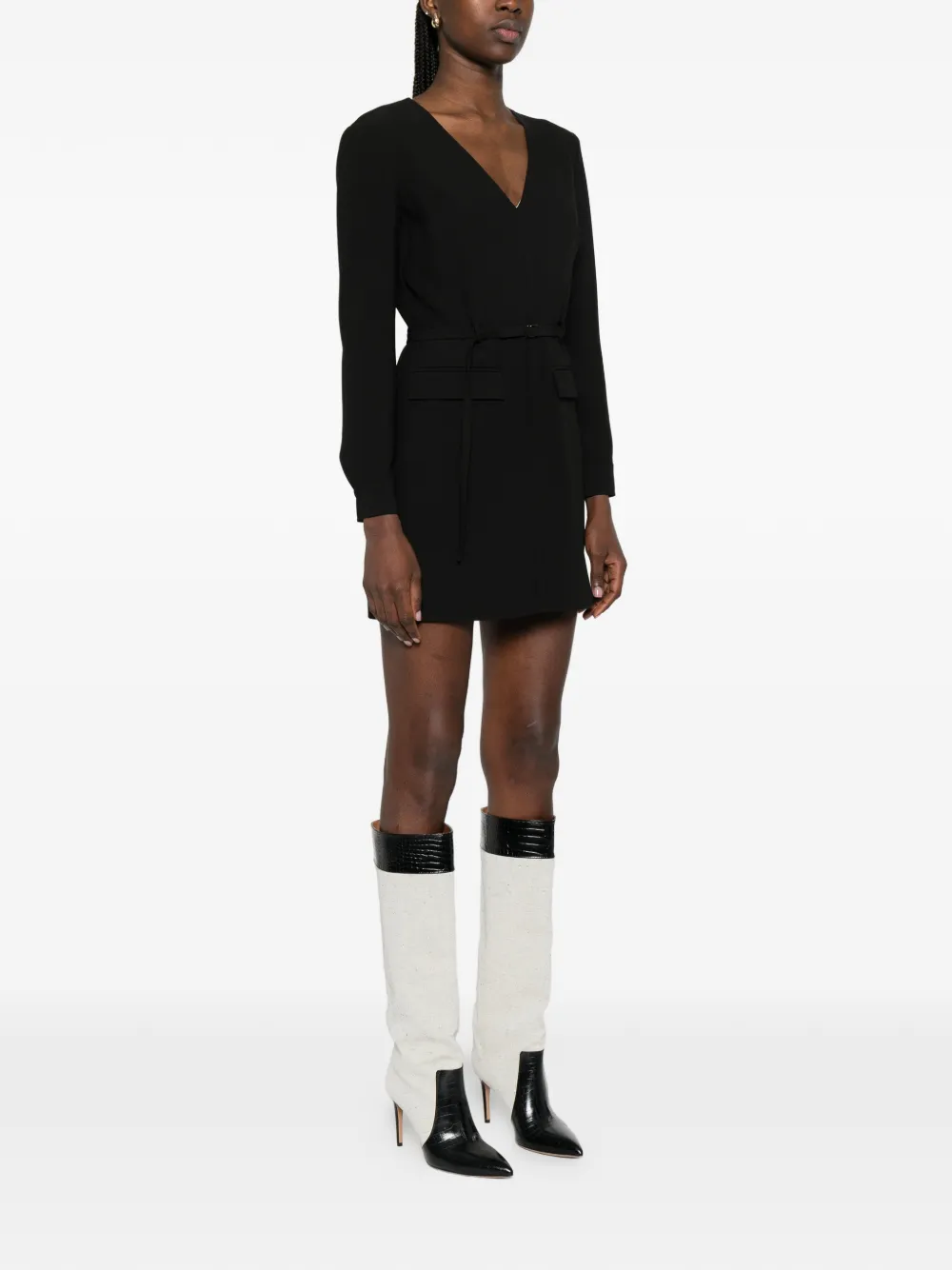 Patrizia Pepe Mini-jurk met V-hals Zwart