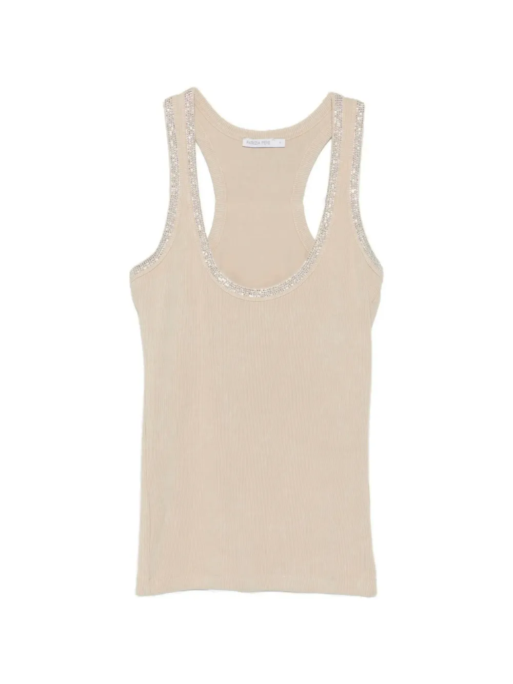 Patrizia Pepe rhinestone-embellished tank top - Toni neutri