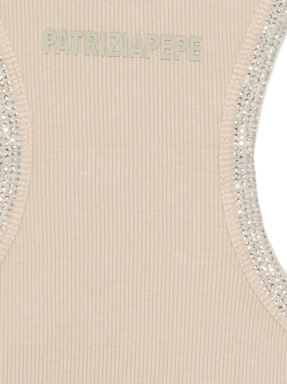 Patrizia Pepe Tanktop verfraaid met stras Beige