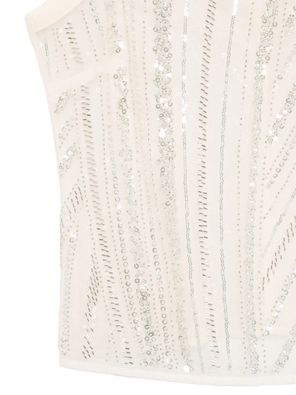  Patrizia Pepe Sleeveless Embroidered Top - Neutrals 