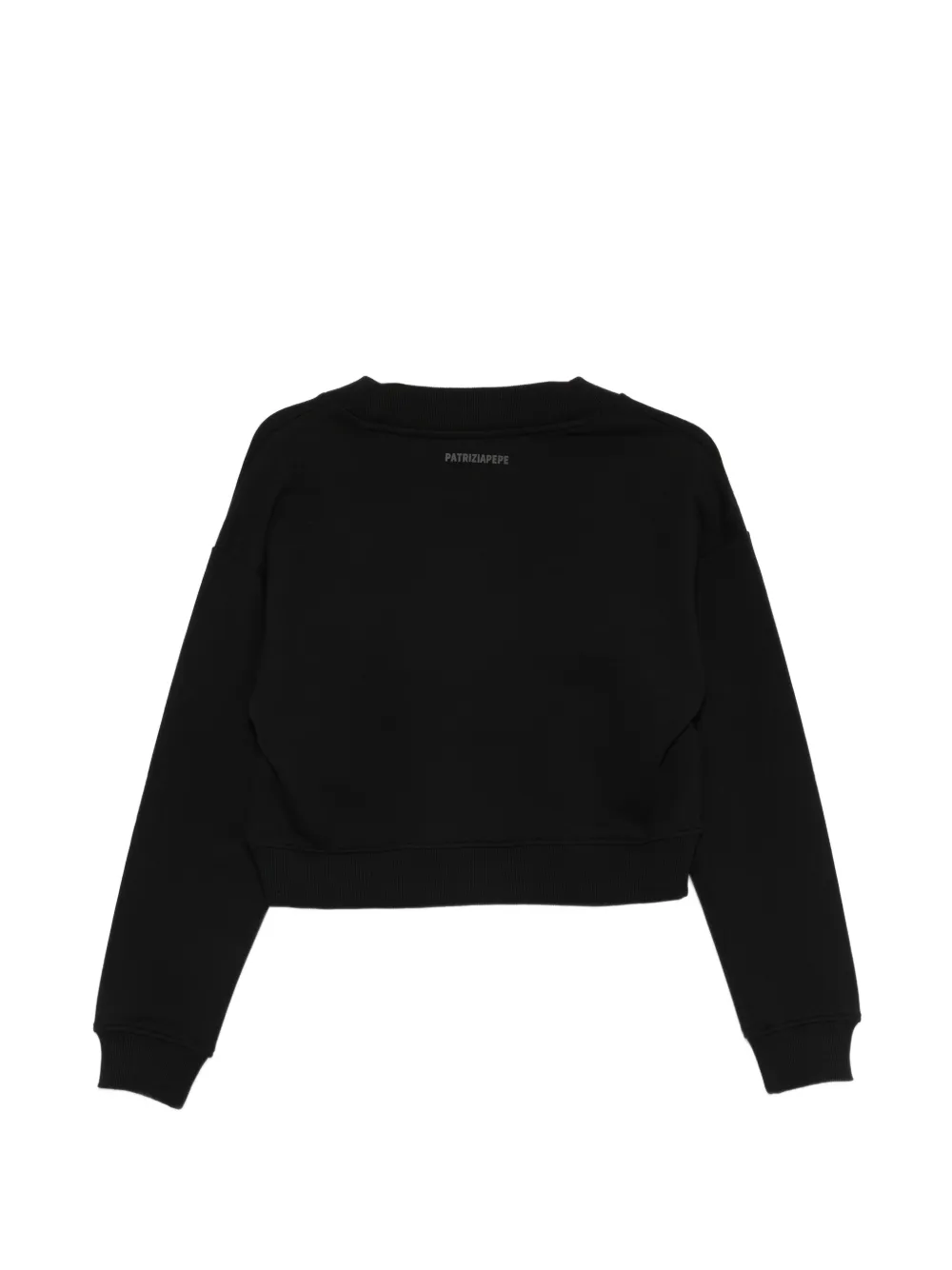 Patrizia Pepe Sweater met V-hals en stras Zwart
