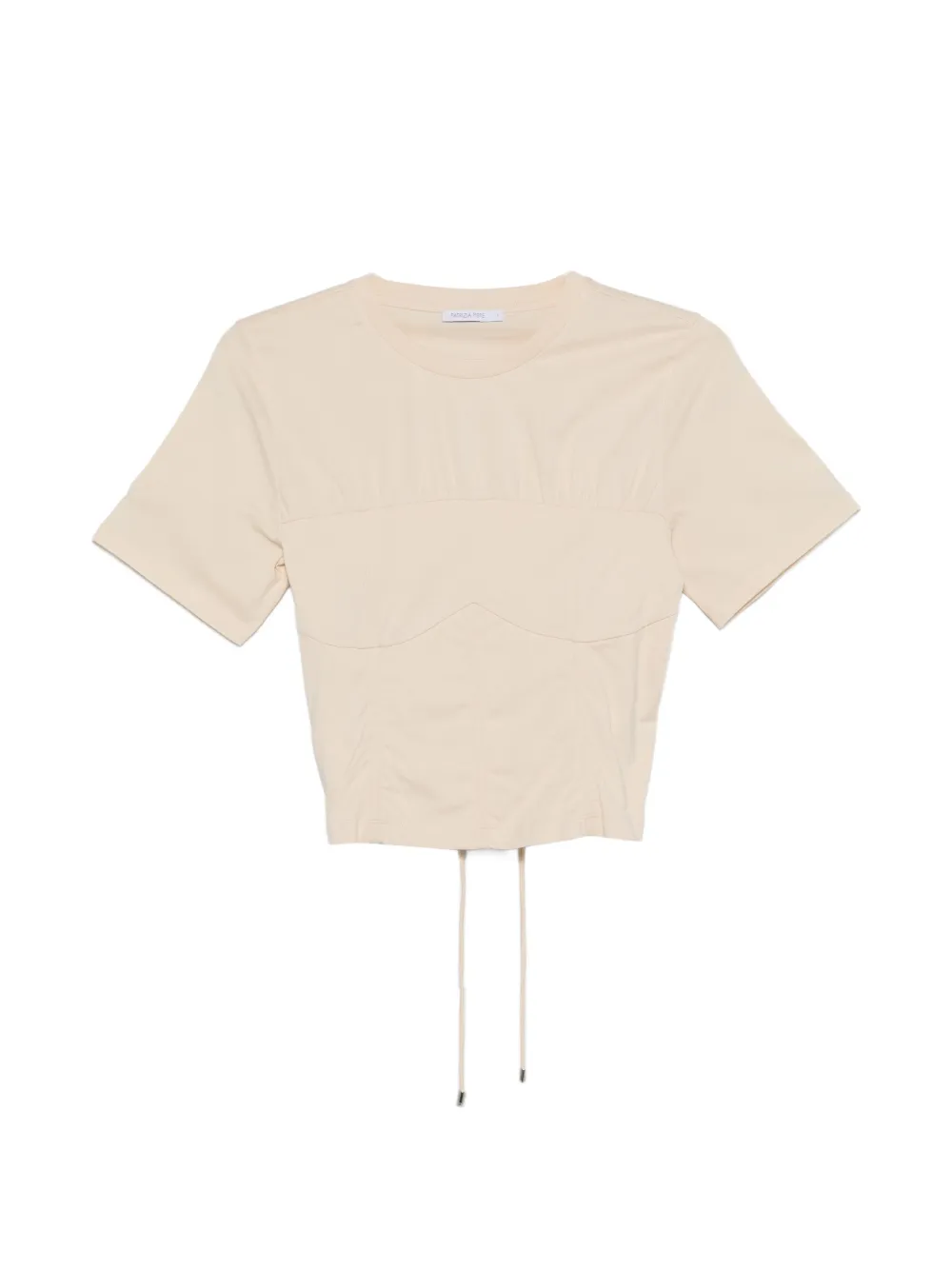Patrizia Pepe bustier laced T-shirt - Toni neutri