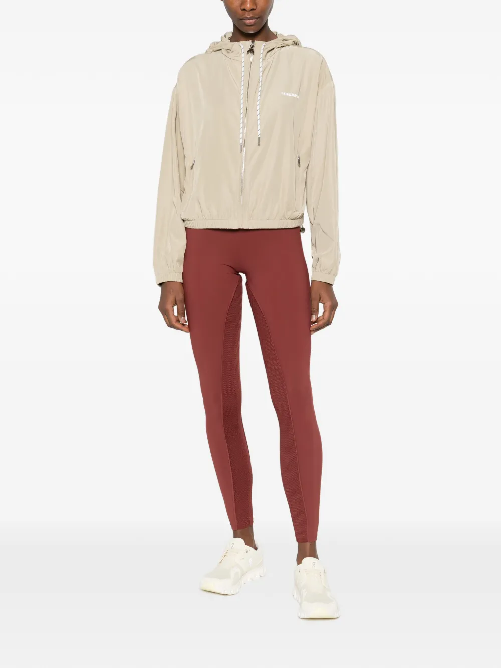  Patrizia Pepe Technical Jersey Leggings - Brown 