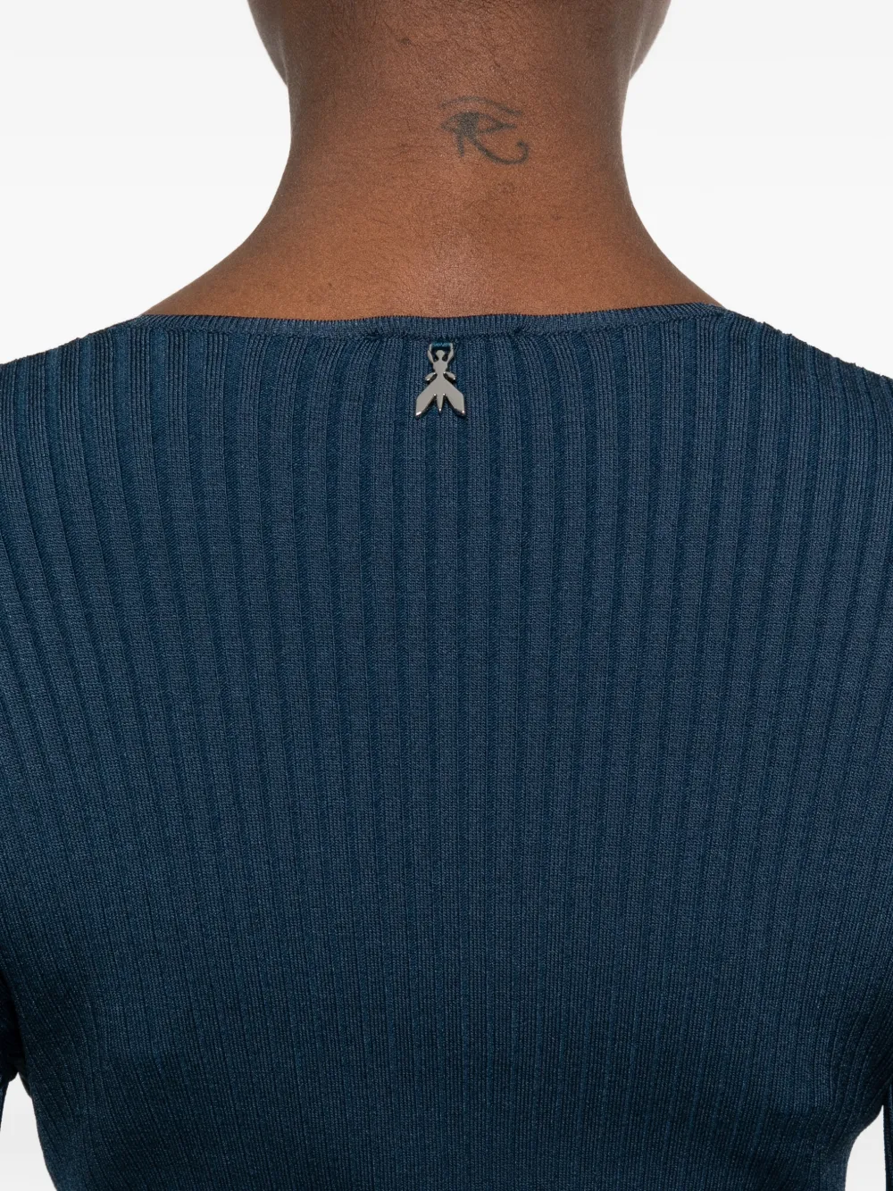 Crossover Knit Midi Dress