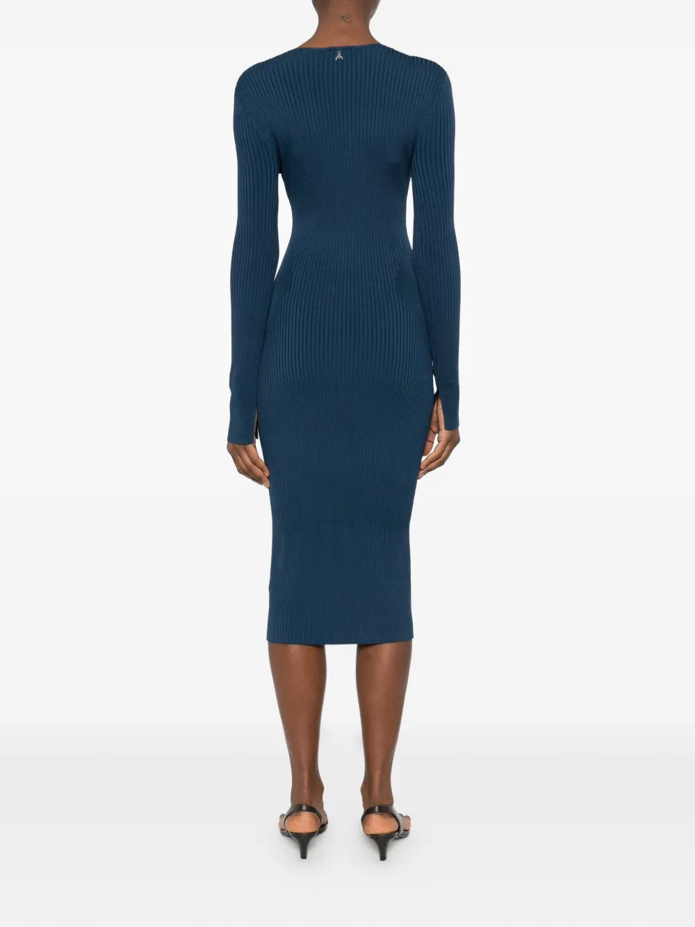 Crossover Knit Midi Dress