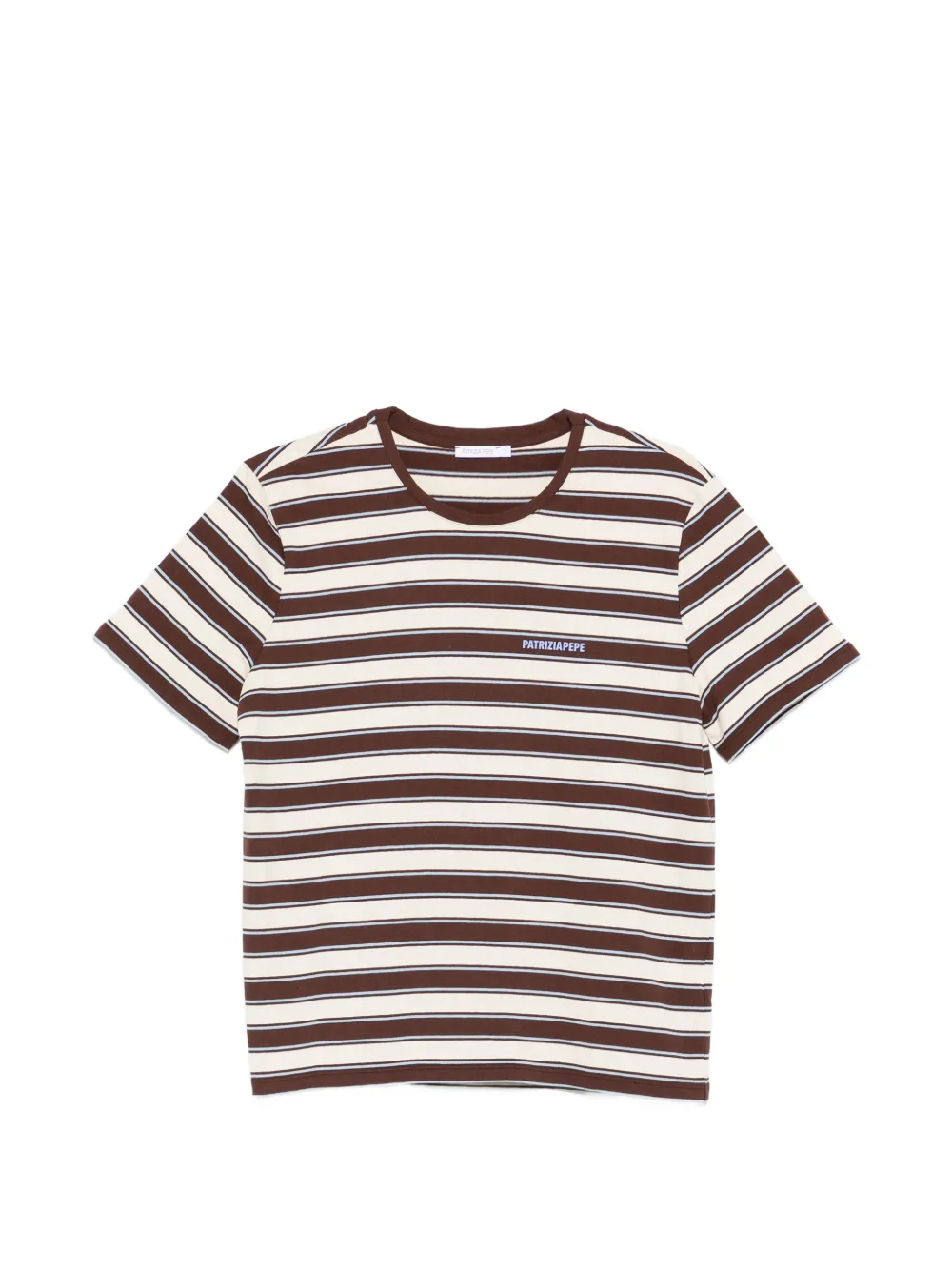 Patrizia Pepe striped cotton T-shirt - Nude