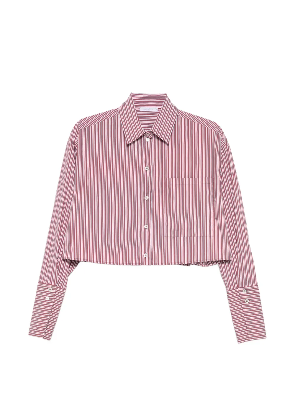 Patrizia Pepe striped-pattern cropped shirt - Rosso