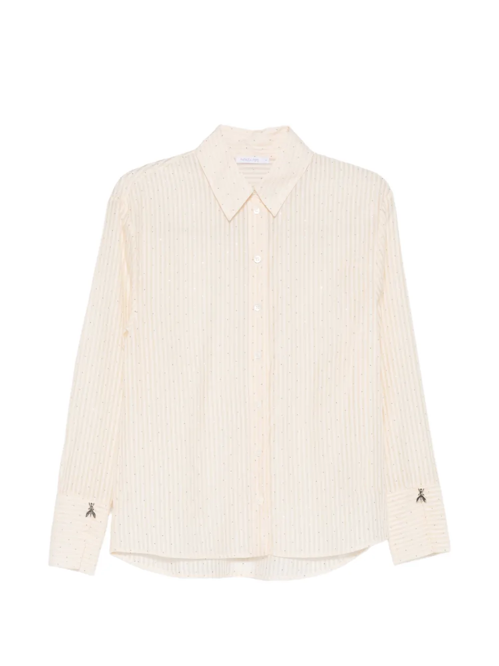 Patrizia Pepe striped-pattern studded shirt - Toni neutri