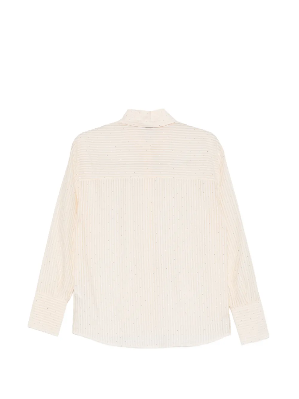  Patrizia Pepe Striped-pattern Studded Shirt - Neutrals 