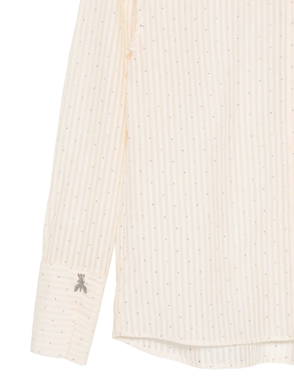  Patrizia Pepe Striped-pattern Studded Shirt - Neutrals 